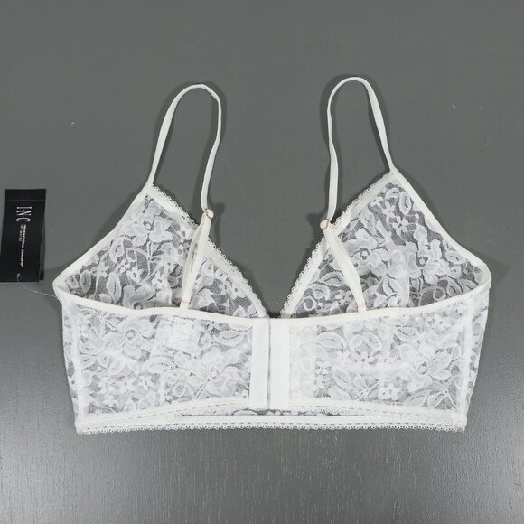 NWTINC Washed White Lace Bralette Size Large - Picture 5 of 8
